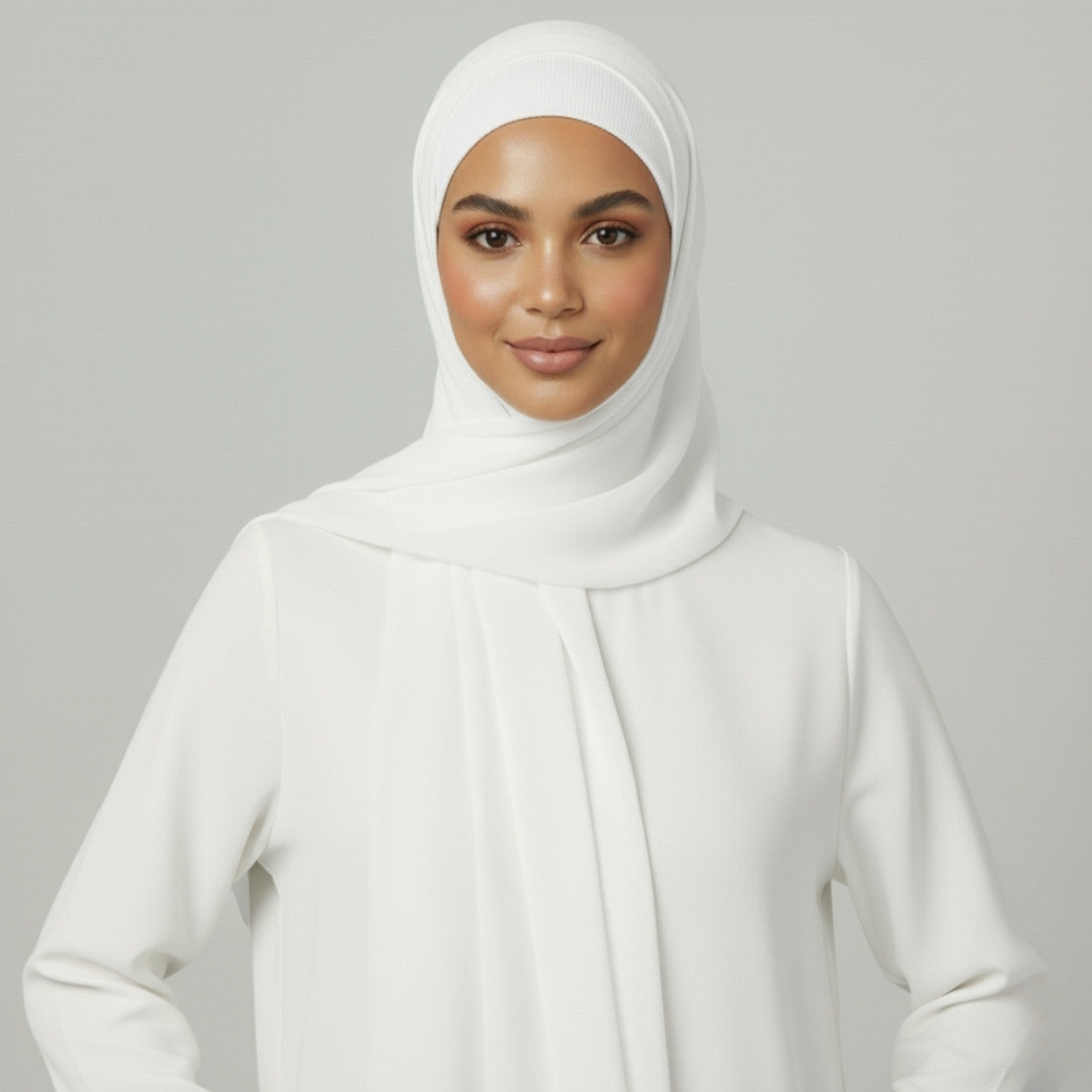 Chiffon Hijab With Matching Undercap