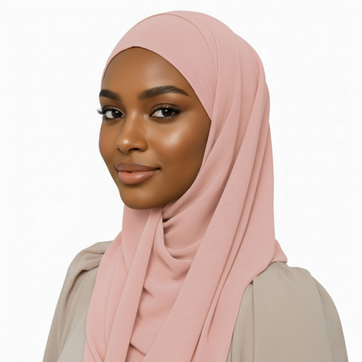 Crinkle Plain Chiffon - Light Pink