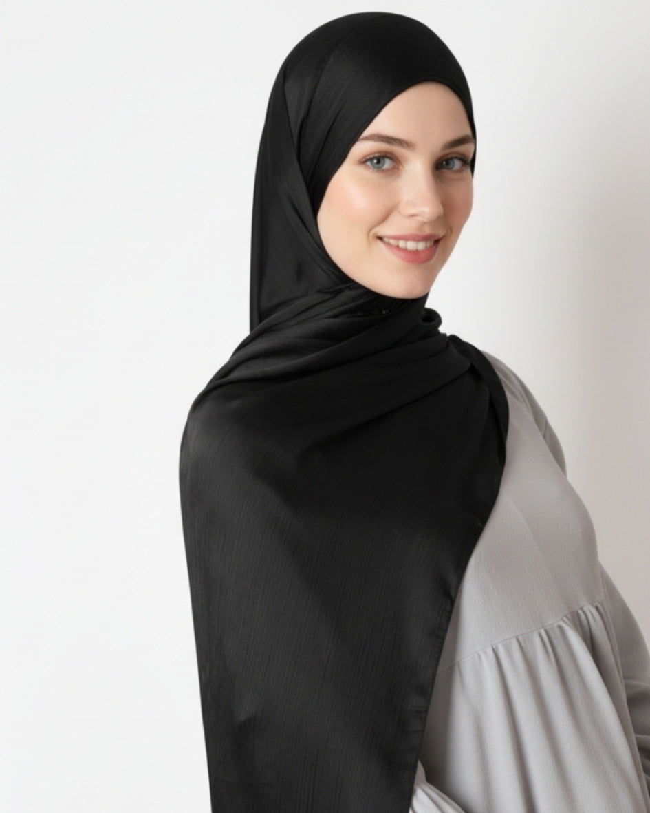 Crinkle Satin Hijab
