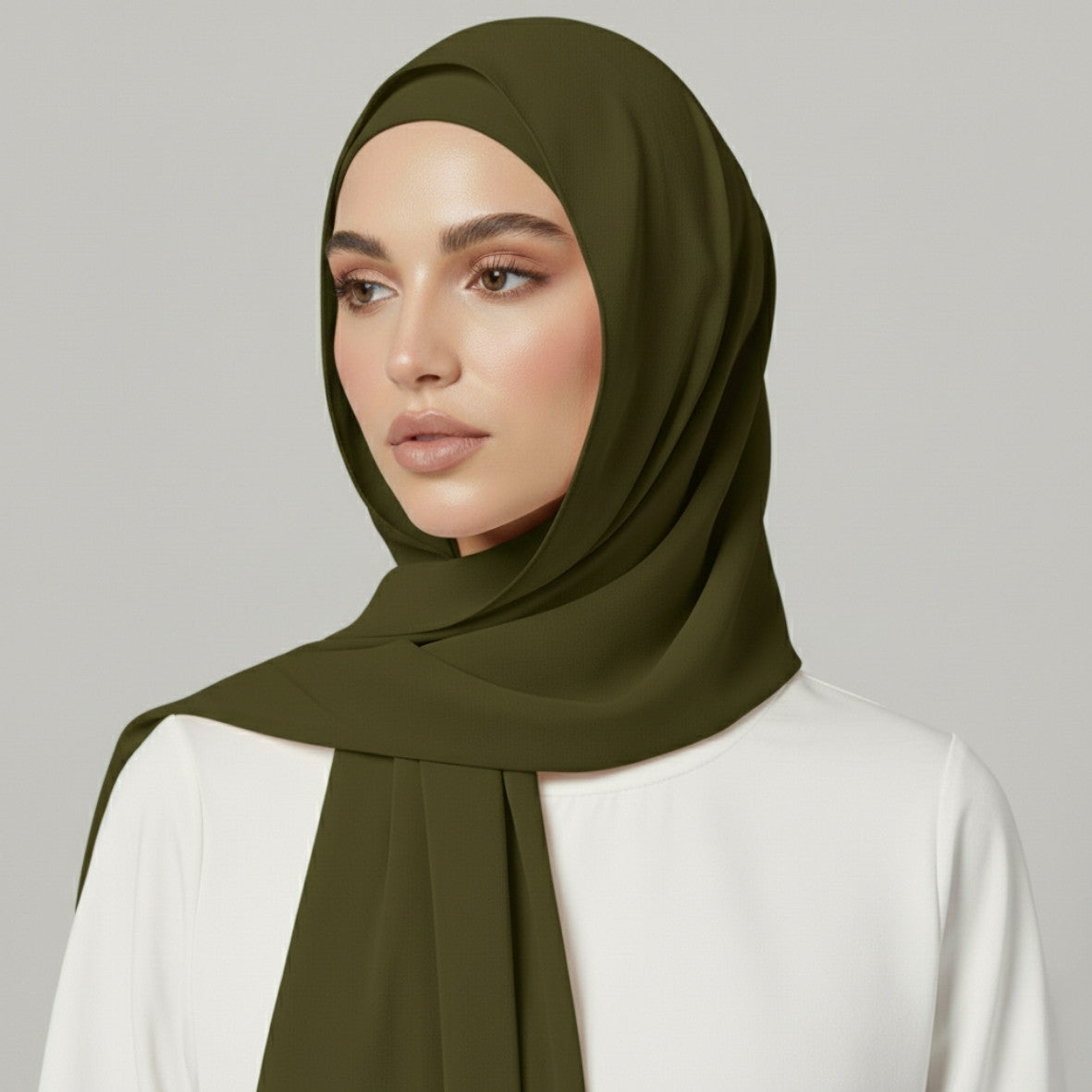 Chiffon Hijab With Matching  Undercap