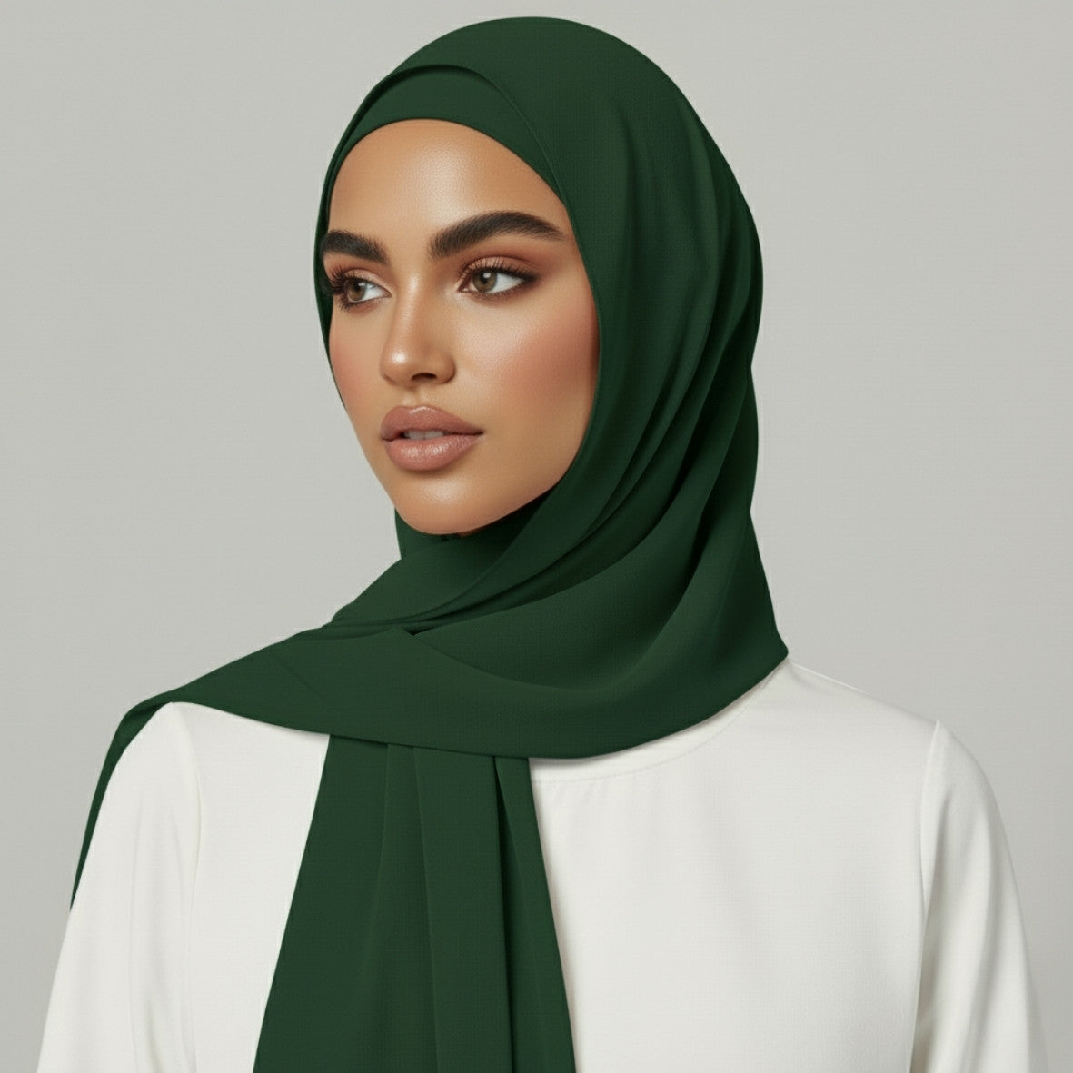 Chiffon Hijab With Matching  Undercap