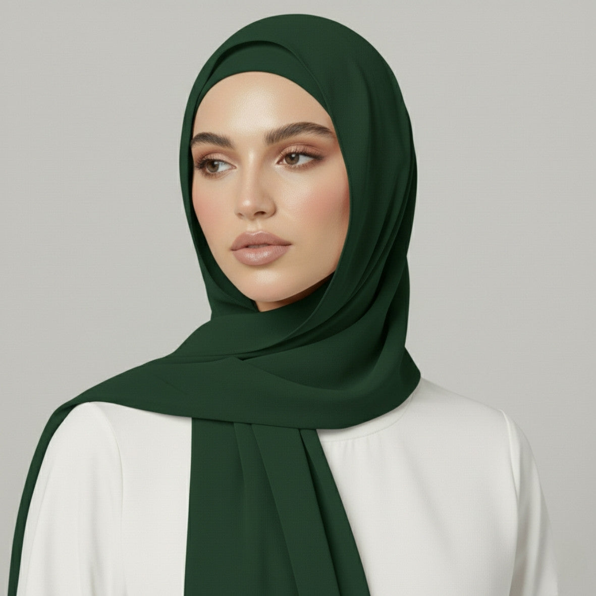 Chiffon Hijab With Matching  Undercap