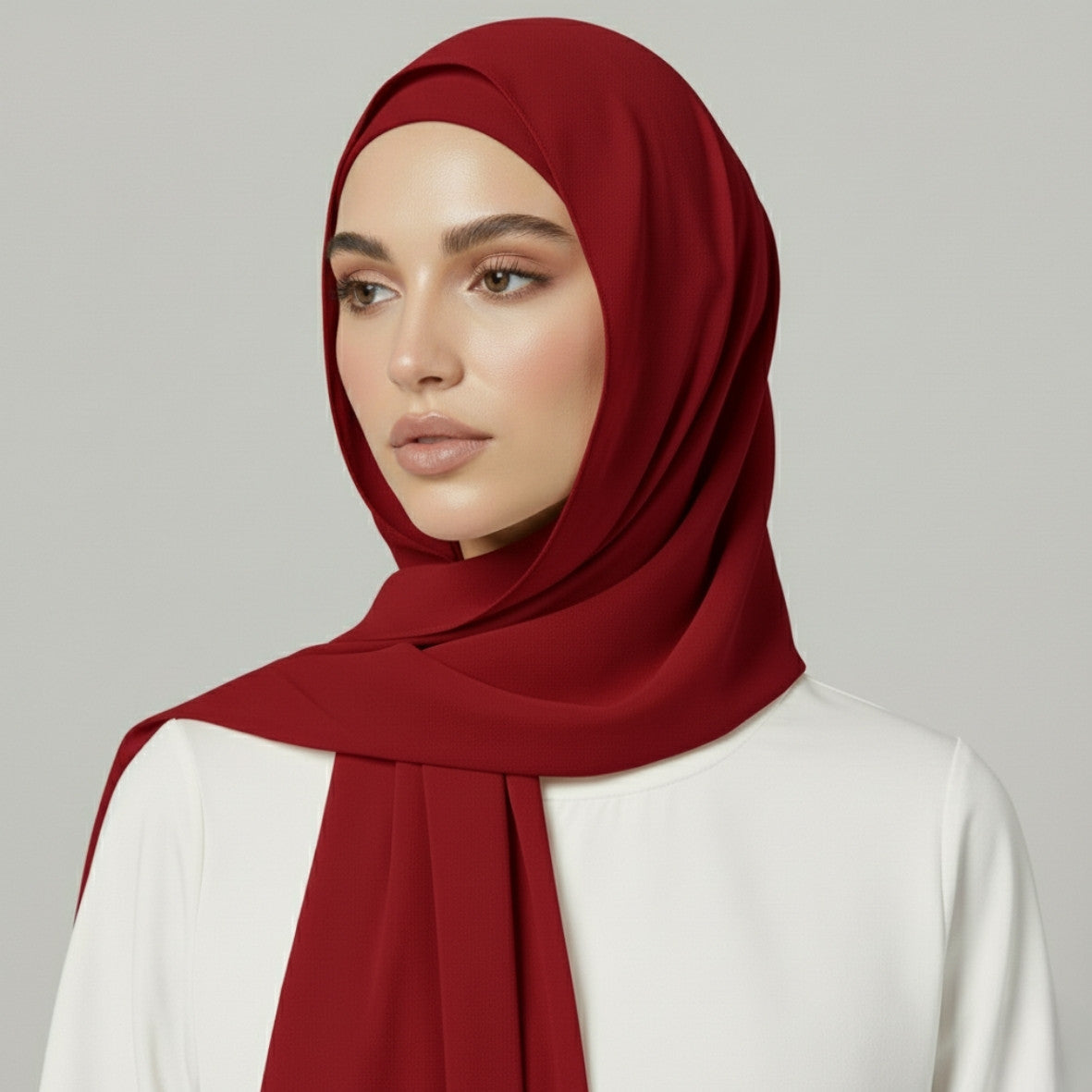 Chiffon Hijab With Matching  Undercap