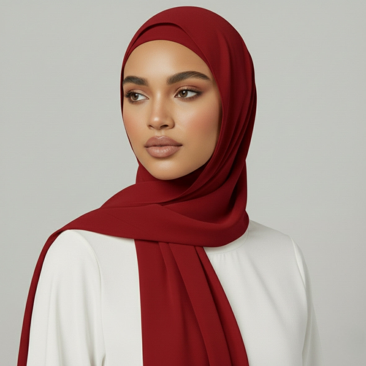 Chiffon Hijab With Matching  Undercap
