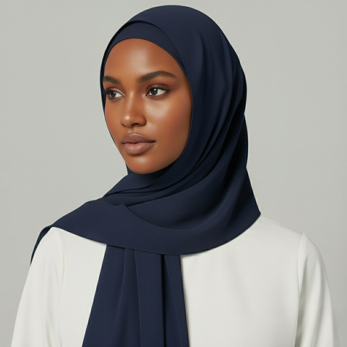 Chiffon Hijab With Matching  Undercap