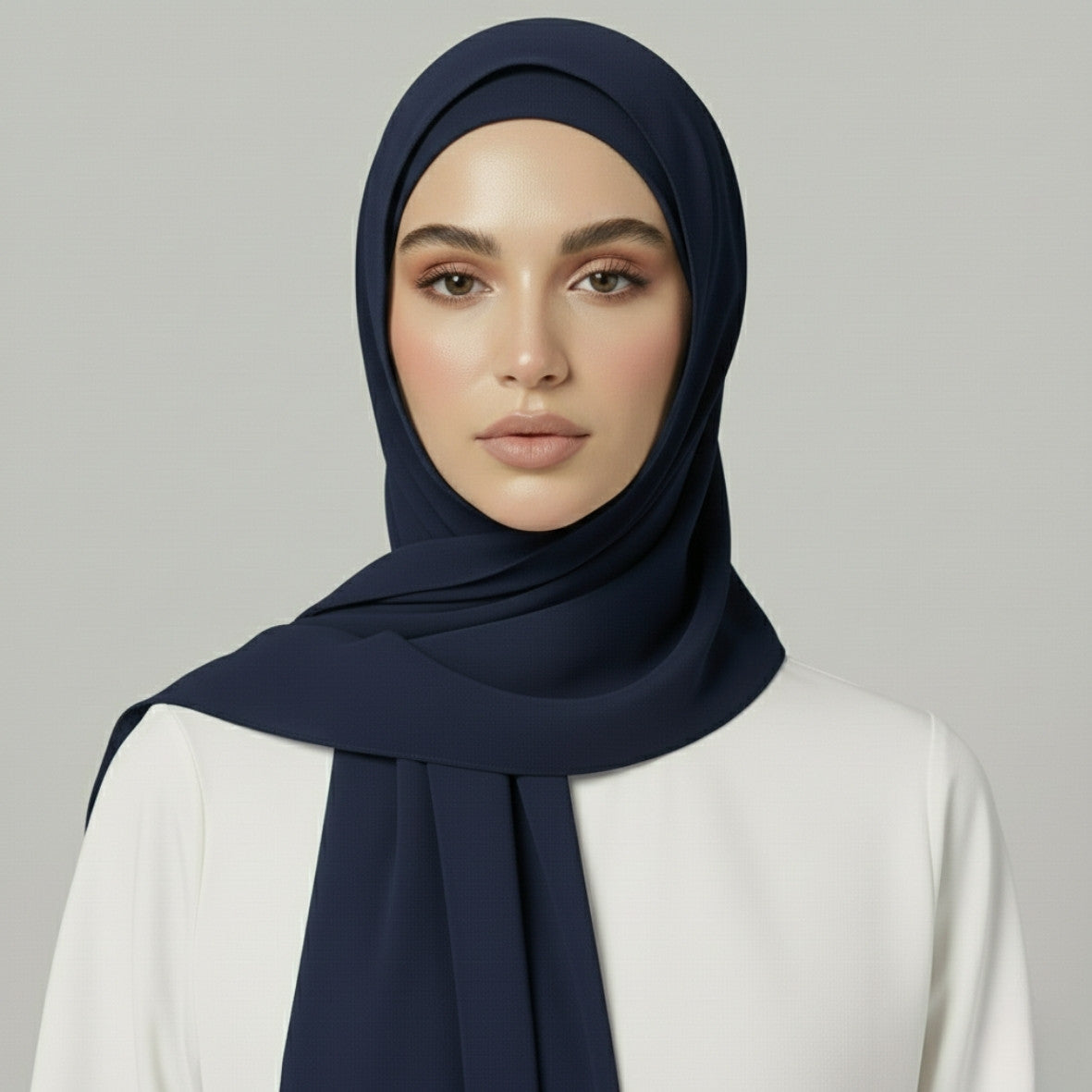 Chiffon Hijab With Matching  Undercap