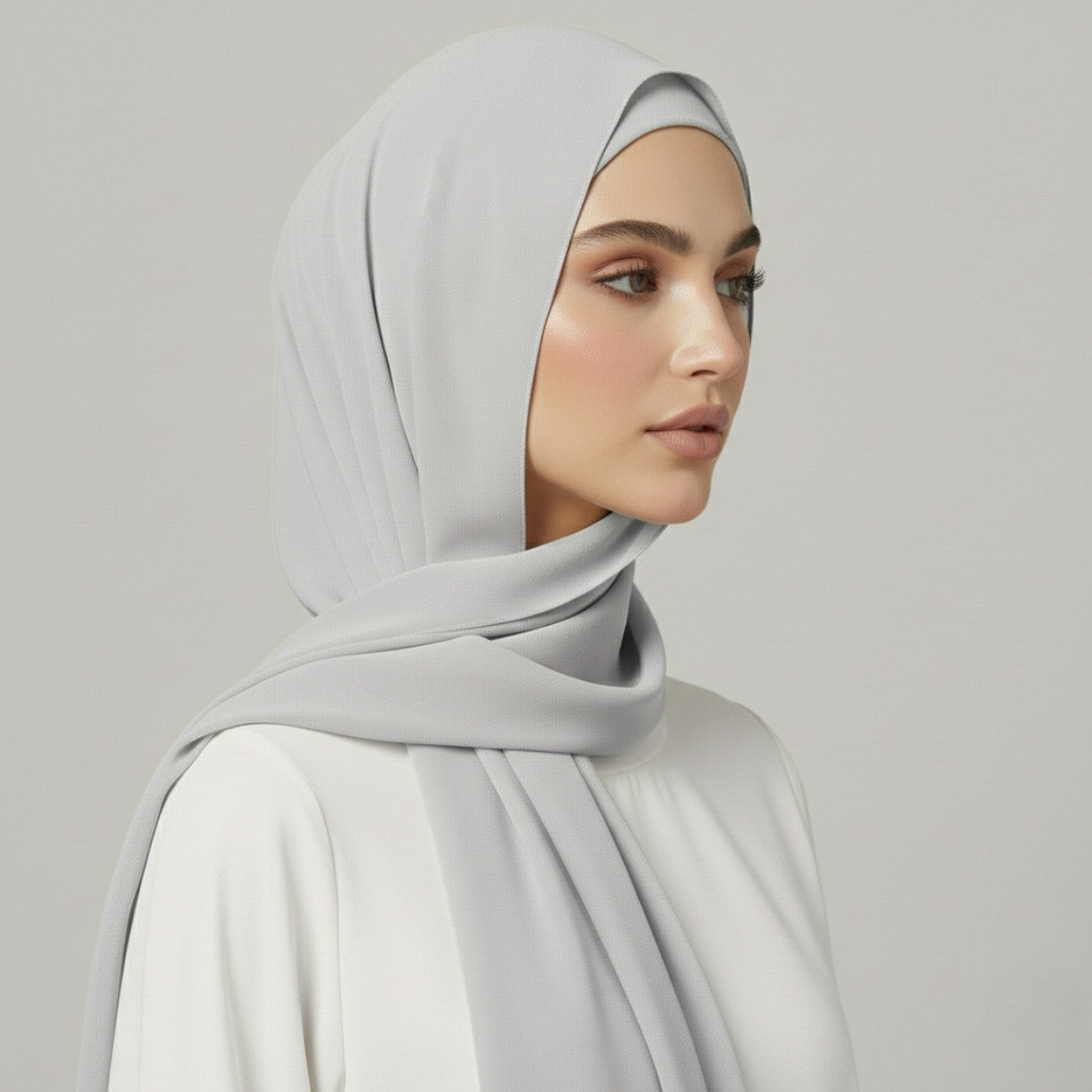 Chiffon Hijab With Matching  Undercap