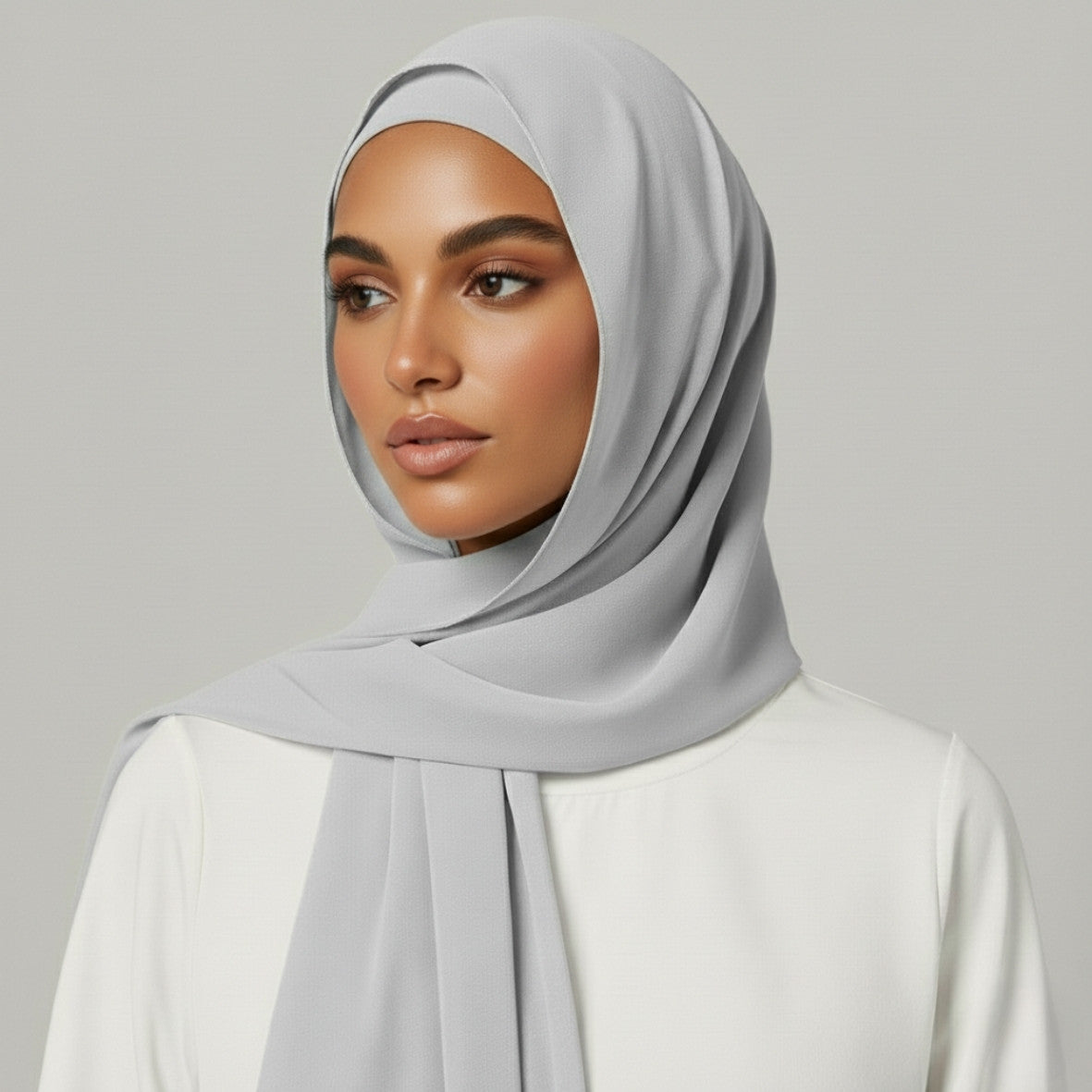 Chiffon Hijab With Matching  Undercap
