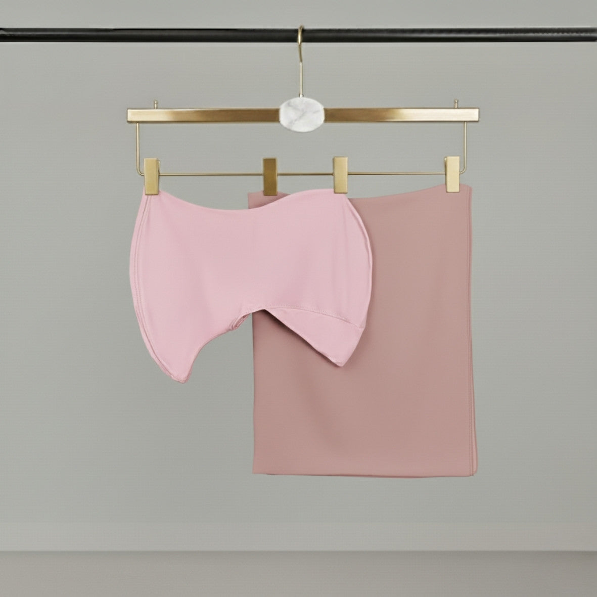 Chiffon Hijab With over neck  Undercap  - Pink