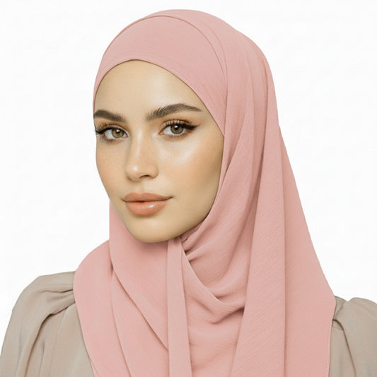 Crinkle Plain Chiffon - Light Pink