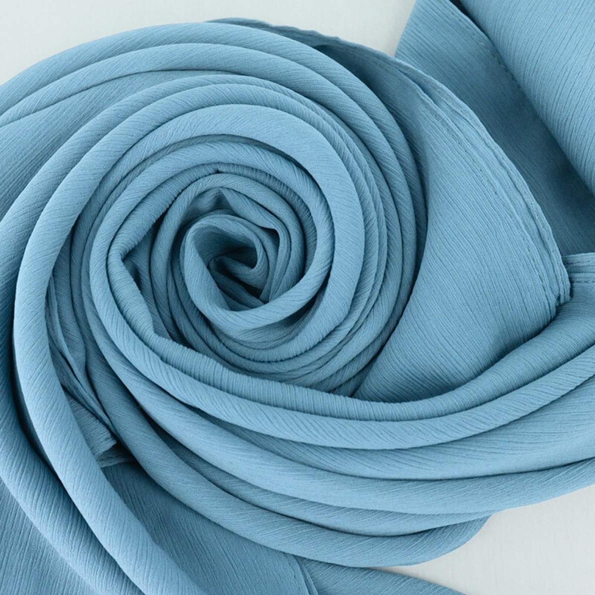 Crinkle Plain Chiffon - Sky Blue
