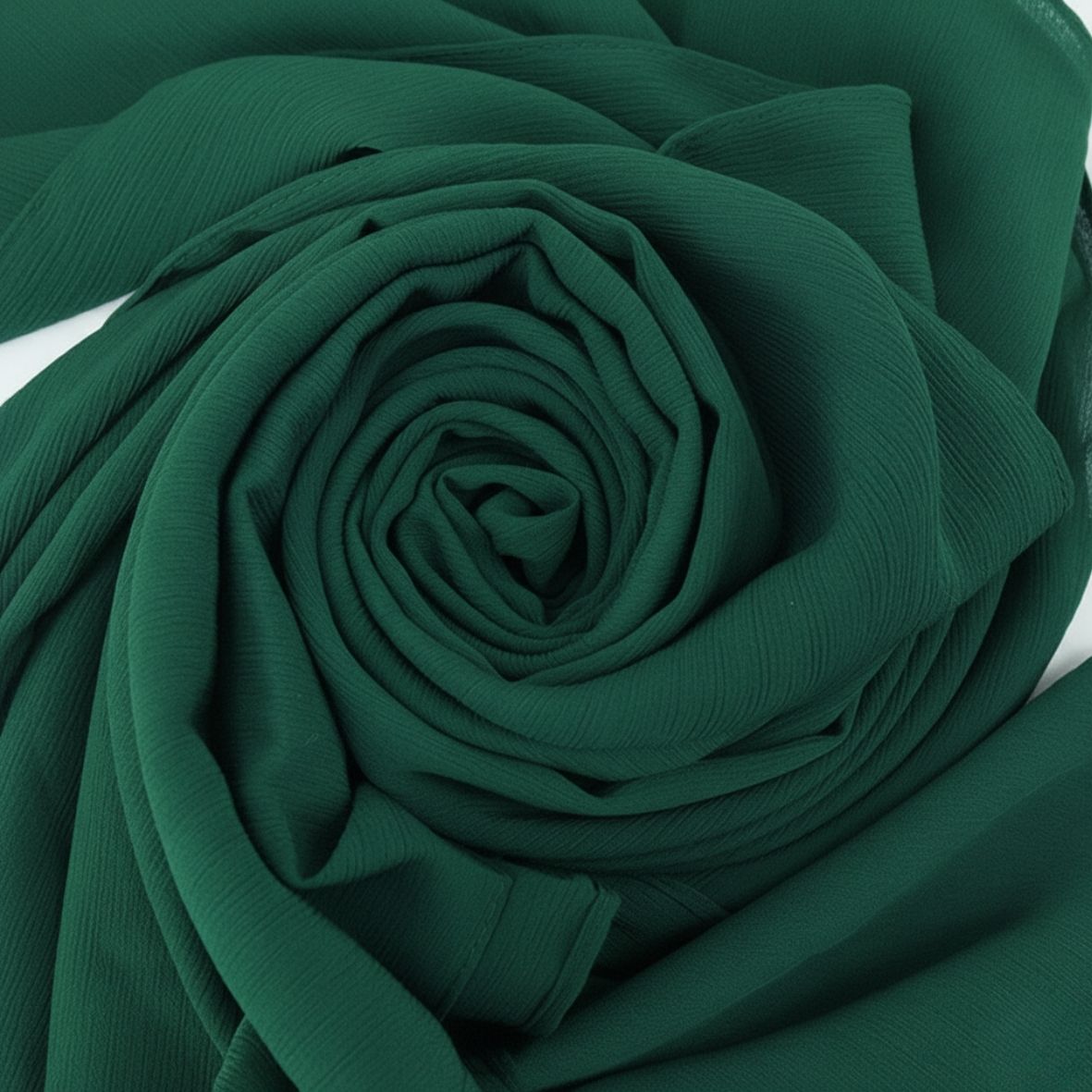 Crinkle Plain Chiffon - Green