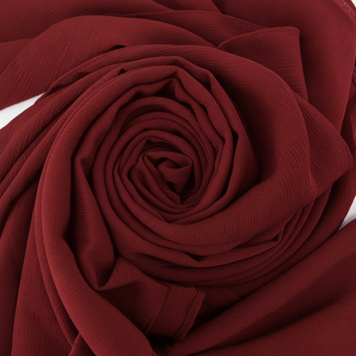 Crinkle Plain Chiffon - Red