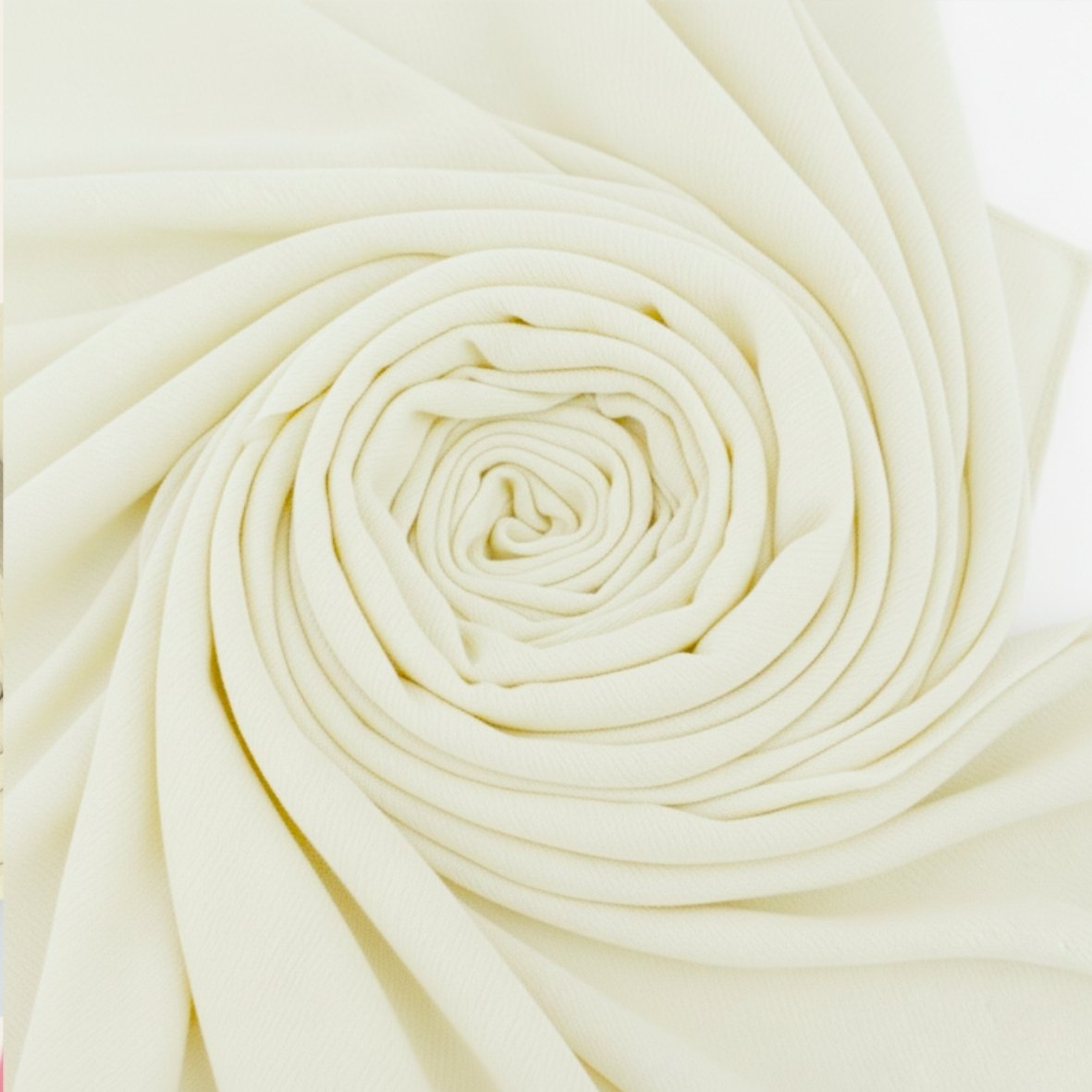 Crinkle Plain Chiffon - Cream