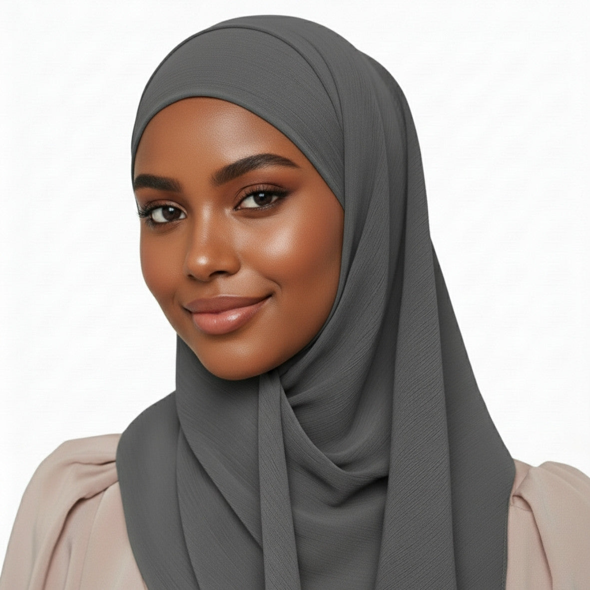Crinkle Plain Chiffon - Gray