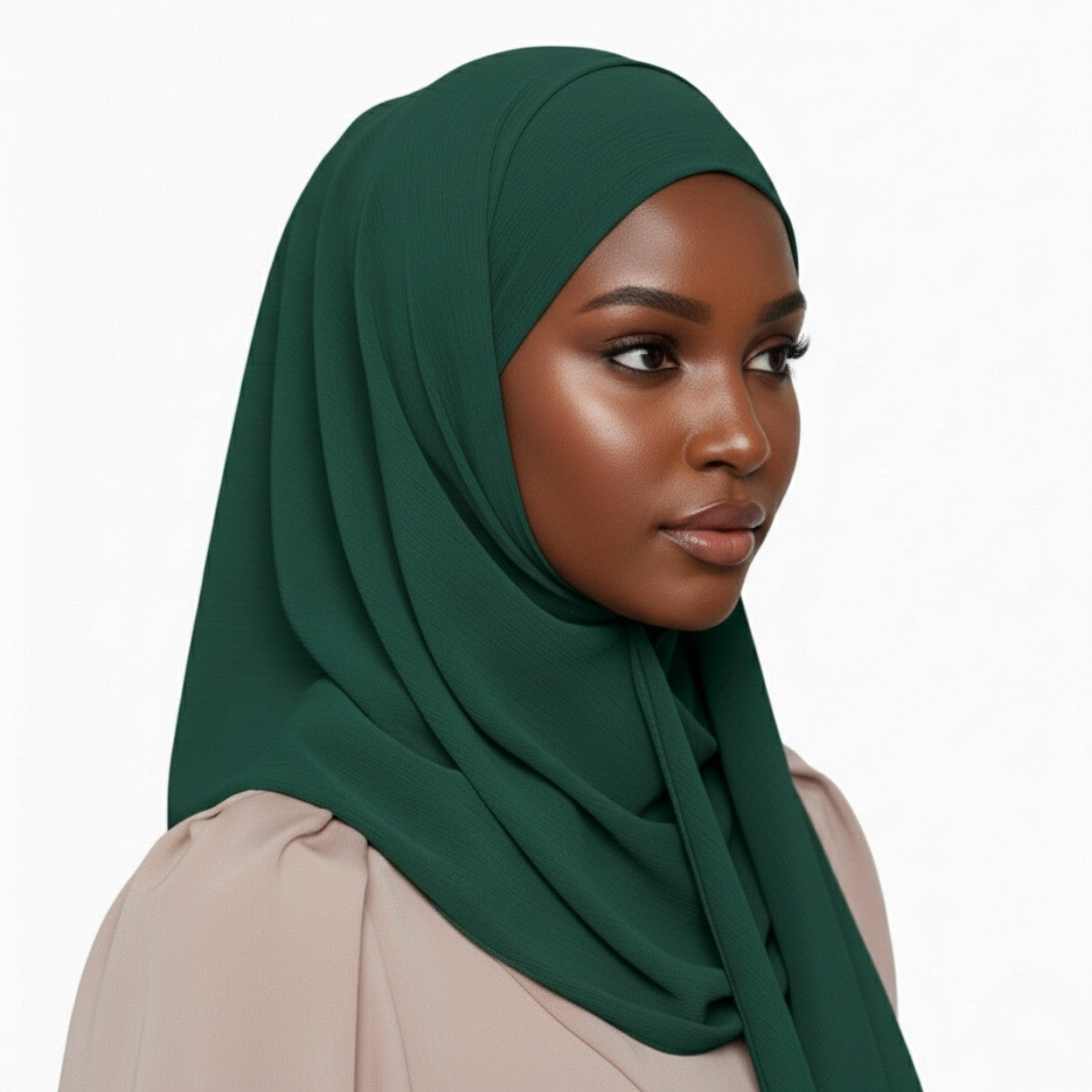 Crinkle Plain Chiffon - Green