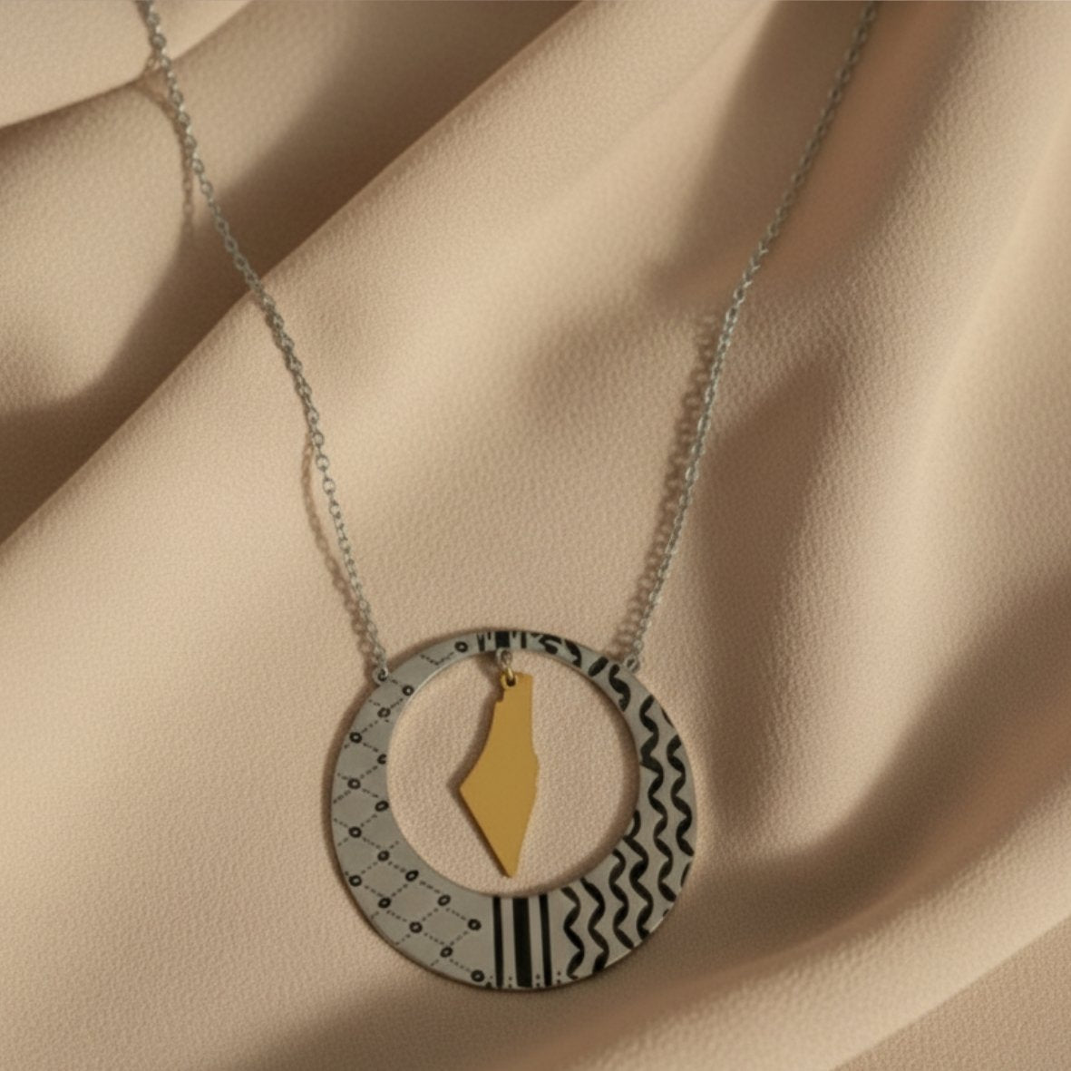 Palestine Round Necklace