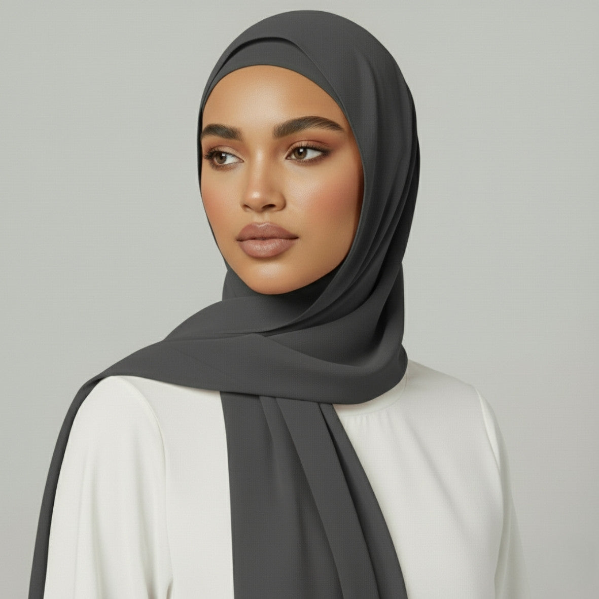 Chiffon Hijab With Matching  Undercap