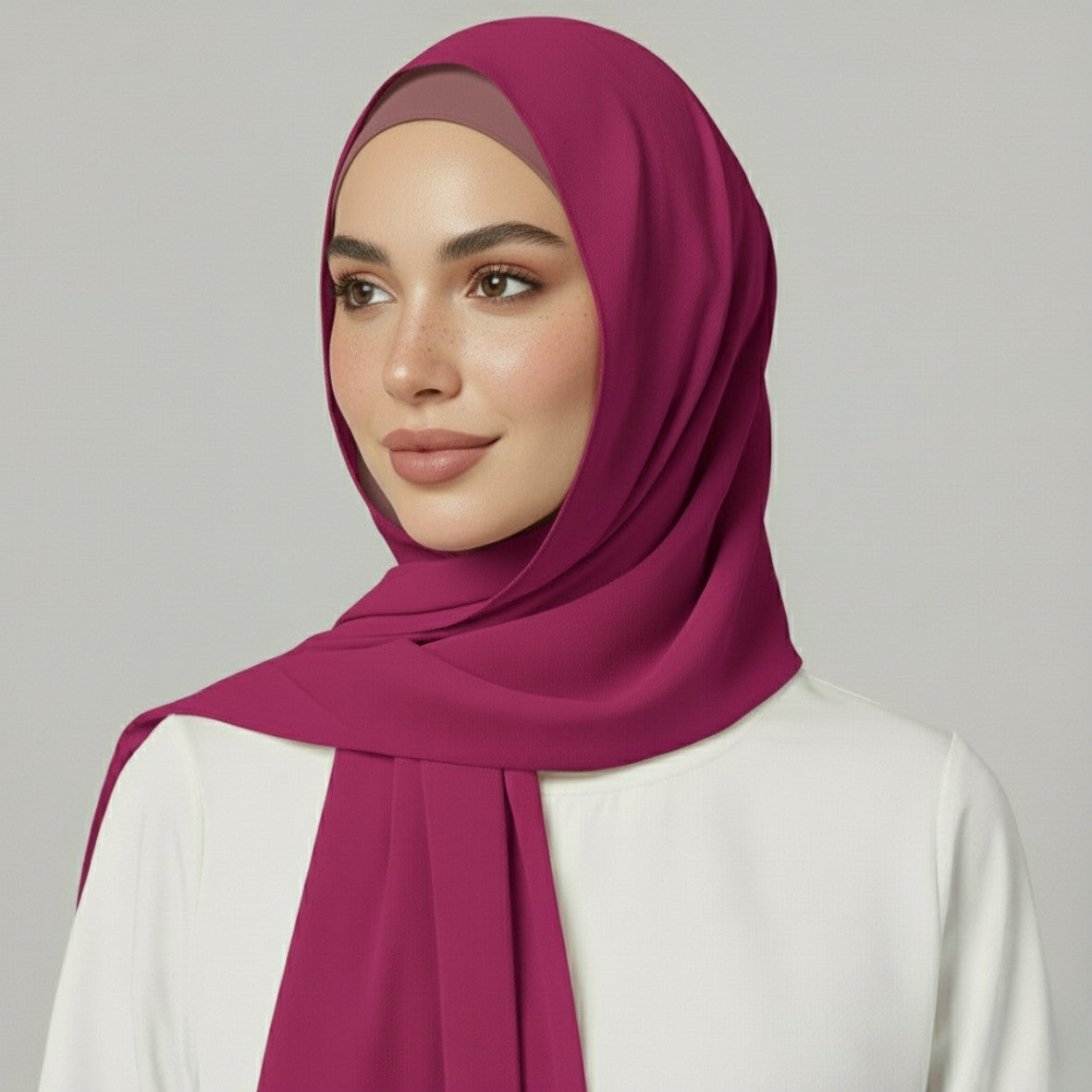 Chiffon Hijab With Matching  Undercap